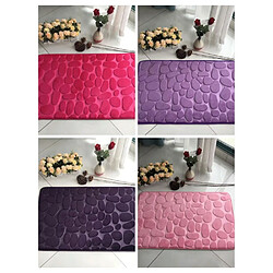 LUUCOZK Tapis de bain antidérapants absorbants à séchage rapide pour salle de bain - Violet-40x60cm