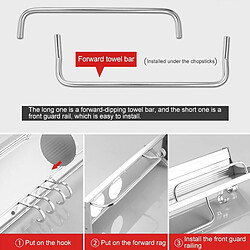 Avis Wewoo Support de stockage de de condiment en aluminium de cuisine de multi-fonction de de perforation 30cm