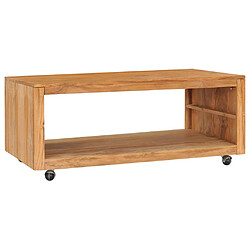 vidaXL Table basse 110x60x40 cm bois de teck massif