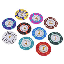 Acheter 10 pcs Poker Chips Casino Pièces Clay Poker Puces Jouant Texas Table Jeux