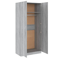 Acheter vidaXL Garde-robe Sonoma gris 90x52x200 cm Bois d'ingénierie