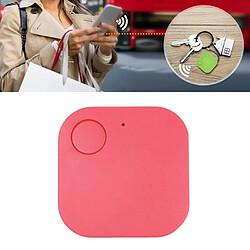 Wewoo Portable Mini Carré Anti Dispositif Perdu Smart Bluetooth À Distance Anti-Vol Alarme Porte-clés Rose