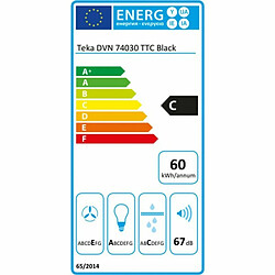 Hotte standard Teka 112950006 70 cm 445 m3/h C Noir