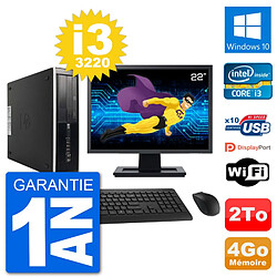 PC HP Compaq Pro 6300 SFF Ecran 22" i3-3220 RAM 4Go Disque 2To Windows 10 Wifi · Occasion 