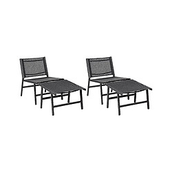 Beliani Lot de 2 chaises Métal Noir MARCEDDI