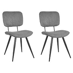 LABEL51 Chaises à manger lot de 2 Vic 49x60x87 cm gris foncé 