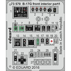 B-17G front interior for Airfix - 1:72e - Eduard Accessories