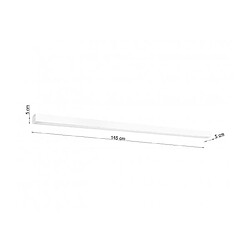 Luminaire Center Suspension Pinne Aluminium blanc 1 ampoule 150cm pas cher