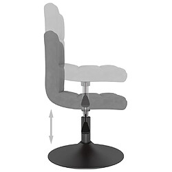 Acheter vidaXL Chaise pivotante de salle à manger Gris clair Velours