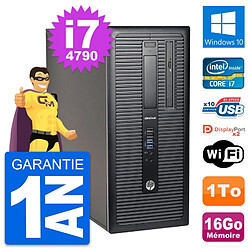 PC Tour HP EliteDesk 800 G1 Intel i7-4790 RAM 16Go Disque 1To Windows 10 Wifi · Occasion 