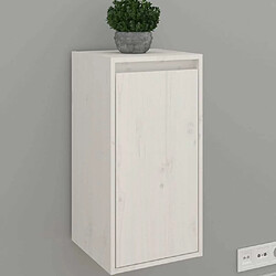 Maison Chic Armoire murale,Meuble de Rangement,Armoire Suspendue Blanc 30x30x60 cm Bois de pin massif -MN37239