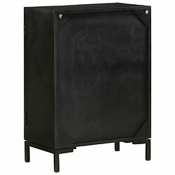 Avis Maison Chic Buffet,Meuble de Rangement,commode pour salon,Cuisine noir 55x30x77 cm bois massif de manguier et fer -MN26442