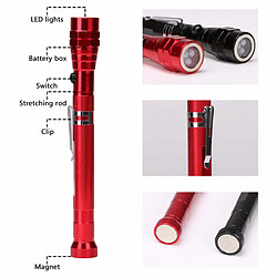 Acheter NC Lampe Torche Flexible Télescopique LED Outil De Ramassage Magnétique Lampe De Poche Rouge