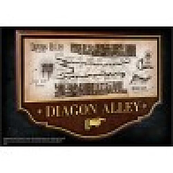 Noble Collection - Réplique Harry Potter - Carte du chemin de traverse Diagon Alley avec cadre- Taille 43x28cm- Vendu sous boite carton- Modèle sous cadre