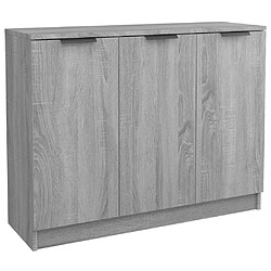 Maison Chic Buffet,Meuble de Rangement,commode pour salon,Cuisine Sonoma gris 90,5x30x70 cm Bois d'ingénierie -MN93218