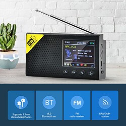 Acheter Universal Radiodiffusion numériqueRadiodiffusion DAB/DAB + et récepteur FM Portable Mini Color Rechargeable Light Home Radio | Radio(Le noir)