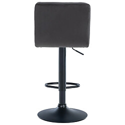 Non Tabouret de bar Peru velours noir pas cher