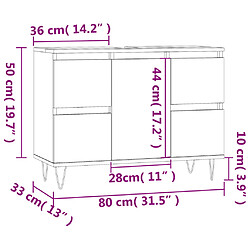 Avis vidaXL Armoire salle de bain chêne sonoma 80x33x60cm bois d'ingénierie