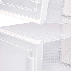 Secury-T Lot de 12 Boîtes à Chaussures/Rangement Transparentes Empilables en Plastique avec porte et aération 36x28x21cm