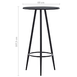 Acheter vidaXL Table de bar Noir 60x107,5 cm MDF