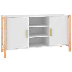 Maison Chic Buffet,Meuble de Rangement,commode pour salon,Cuisine Blanc 107x38x60 cm Bois d'ingénierie -MN37244