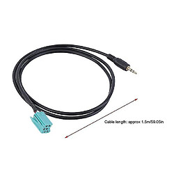 Universal Câble audio adaptateur d'entrée auxiliaire Jack 3,5 mm pour Renault Clio 2005-2012