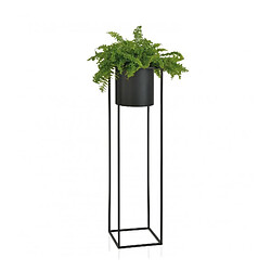 Wadiga Cache-pot sur Pied en Métal Noir - Hauteur 100cm