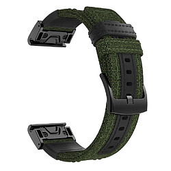 Avis Wewoo Bracelet pour montre connectée en cuir et Garmin Fenix5x Plus Fenix3taille du 150 + 110 mm vert armée