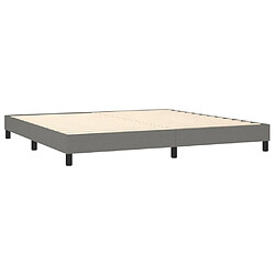 Acheter vidaXL Sommier à lattes de lit et matelas et LED Gris foncé 200x200 cm