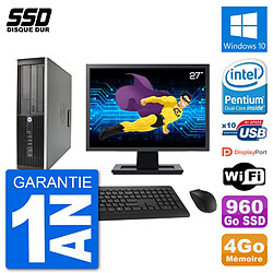 PC HP Compaq 6200 Pro SFF Ecran 27" Intel G630 RAM 4Go SSD 960Go Windows 10 Wifi · Occasion 