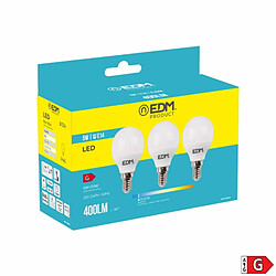 Lot de 3 ampoules LED EDM G 5 W E14 400 lm Ø 4,5 x 8 cm (6400 K) pas cher