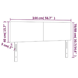 vidaXL Têtes de lit 2 pcs Vert foncé 72x5x78/88 cm Velours pas cher