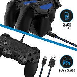 Stealth Double Chargeur pour manette Playstation 4 - Double station de recharge de batterie – NOIR