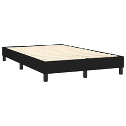 Sommier à lattes LED,Cadre à lattes de lit avec matelas pour Adulte Noir 120x200 cm Tissu -MN51124 pas cher