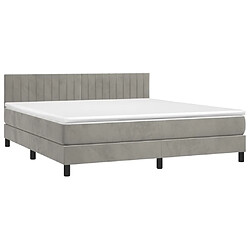 Avis Sommier à lattes LED,Cadre à lattes de lit avec matelas pour Adulte Gris clair 180x200 cm -MN21604