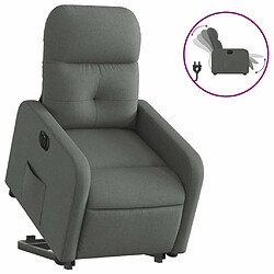 Maison Chic Fauteuil Relax pour salon, Fauteuil inclinable électrique gris foncé tissu -GKD60194