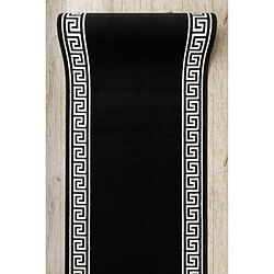 Acheter RUGSX TAPIS DE COULOIR BCF MORAD Grek grec noir 70 cm 70x590 cm