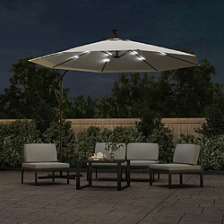 Avis Maison Chic Parasol Jardin | Parasol avec éclairage LED 300cm Poteau en métal Sable - GKD11009