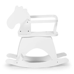 CHILDHOME Cheval A Bascule + Barre MDF Blanc