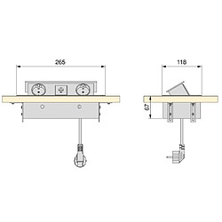 Avis Emuca Multiconnecteur pour bureau Atom 26 Lite aluminium