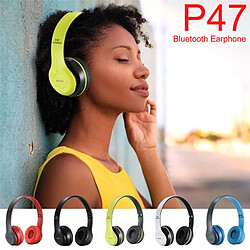 GUPBOO Casque Bluetooth pliable avec microphone et prise en charge de la carte TF 