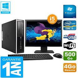 PC HP Compaq Pro 6300 SFF I5-2400 4Go 500Go Graveur DVD Wifi W7 Ecran 17" · Occasion 