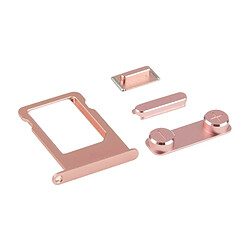 Avis Wewoo Pour iPhone SE Boutons latéraux or rose + plateau de carte SIM pièce détachée