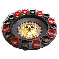 Totalcadeau Roulette à boire pour jeu et boisson avec 16 verres shooter