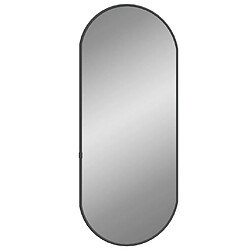 Avis Maison Chic Miroir mural | Miroir Décoration pour Maison Salle de Bain Noir 60x25 cm Ovale -GKD52417