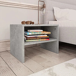 Maison Chic Lot de 2 Tables de chevet,Table de nuit,Table d'appoint pour salon Gris béton 40 x 30 x 30 cm Aggloméré -MN21519