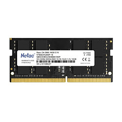 Netac NTBSD4N26SP-16 Mémoire PC 16Go DDR4 CL19 2666MHz 260-pin So-DIMM Noir