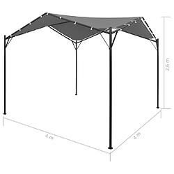 vidaXL Tonnelle 4 x 4 m Anthracite pas cher