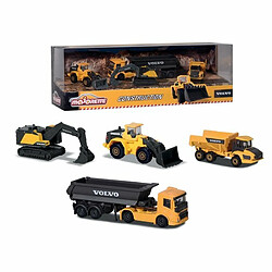 Ludendo Coffret 4 véhicules de chantier Volvo Construction Majorette Premium 