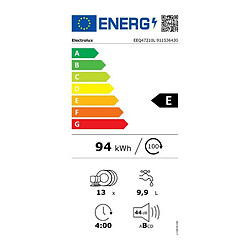 Avis Lave-vaisselle encastrable ELECTROLUX 13 Couverts 60cm E, EEQ47210L